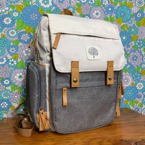 #NWOT# Parker Baby Co Birch Cream/Grey Diaper Bag